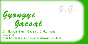 gyongyi gacsal business card